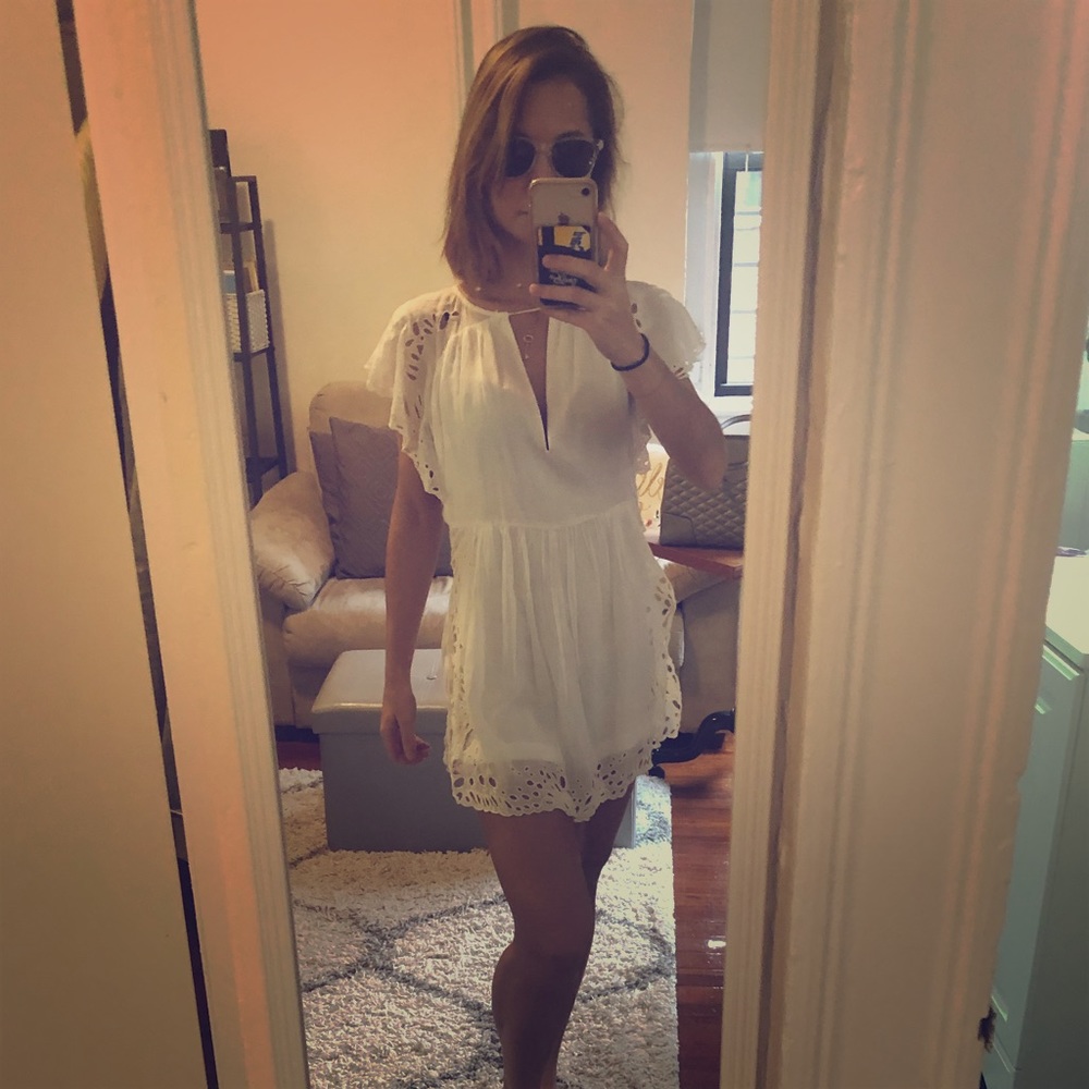 Free People Off White Romper Dress